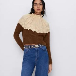 Zara | Sweaters | Zara Embroidered 